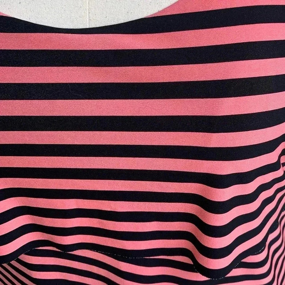 R&M Richards Woman Maxi Dress Shingle Tiered Plus Size 1X Striped Multicolor - Picture 4 of 7